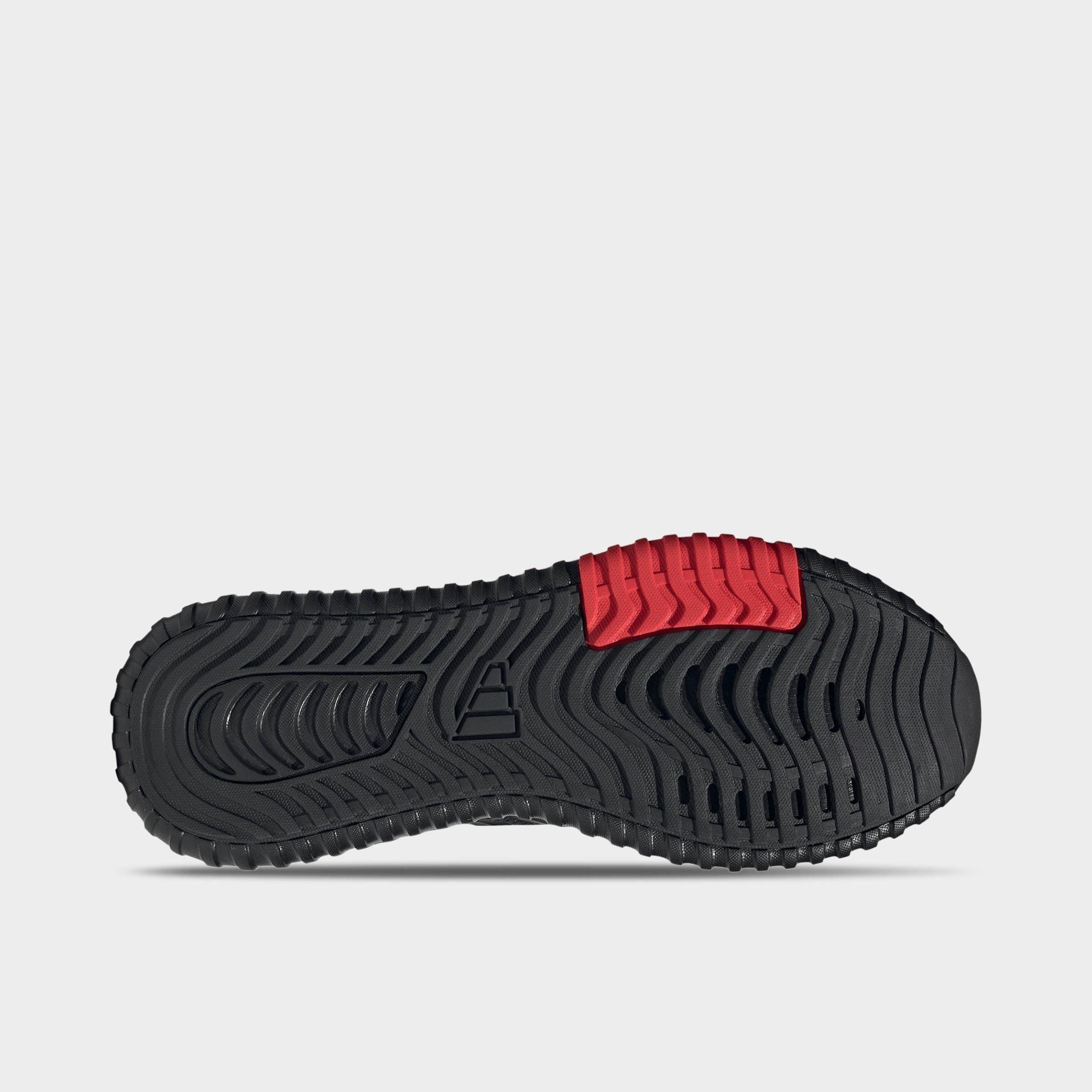 Men's adidas Kaptir 4.0 Casual Shoes - Core Black/Core Black/Pure Ruby - Bottom view