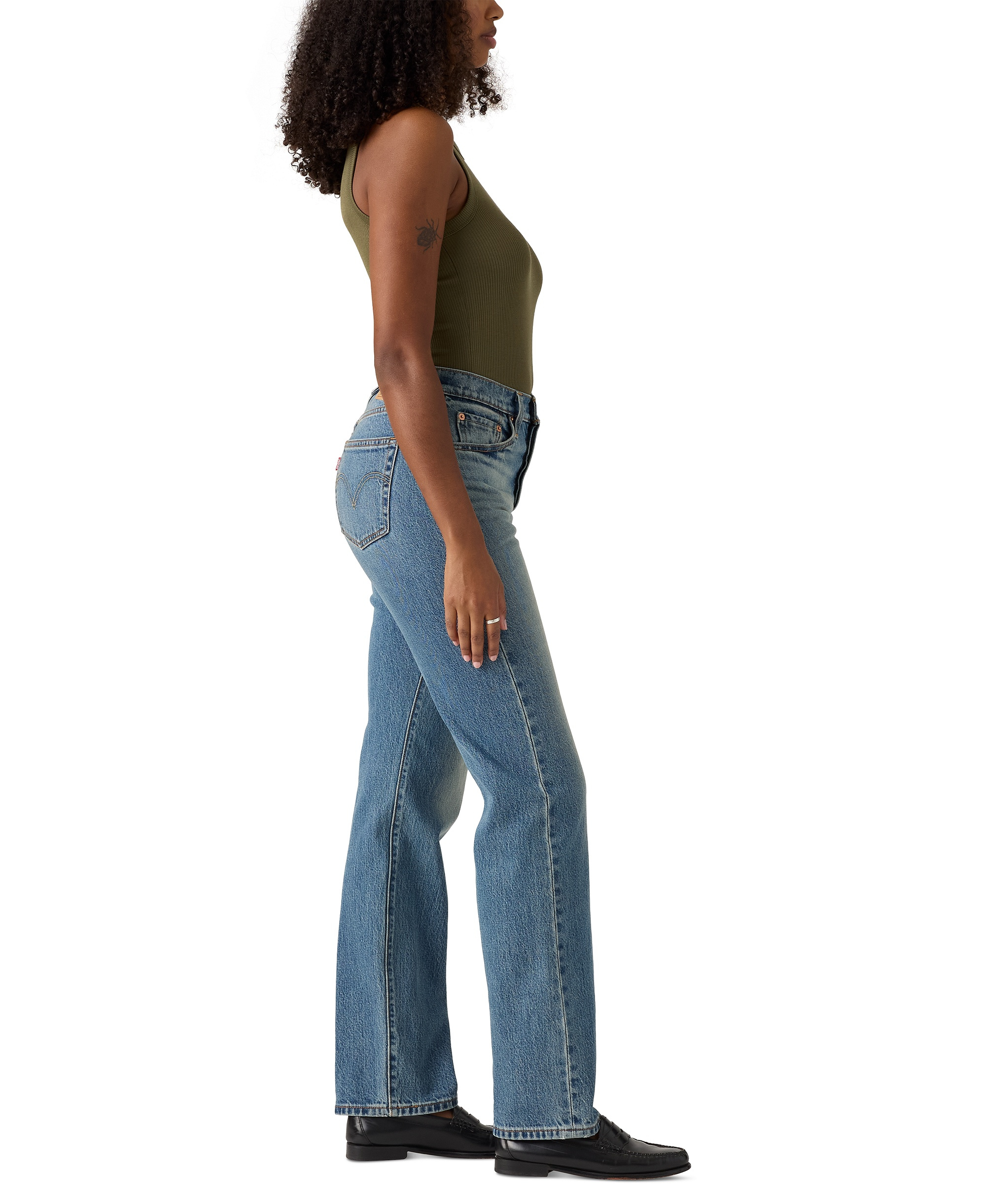 Levi's Women's 501 Curve High-Rise Straight-Leg Jeans - Weather Now