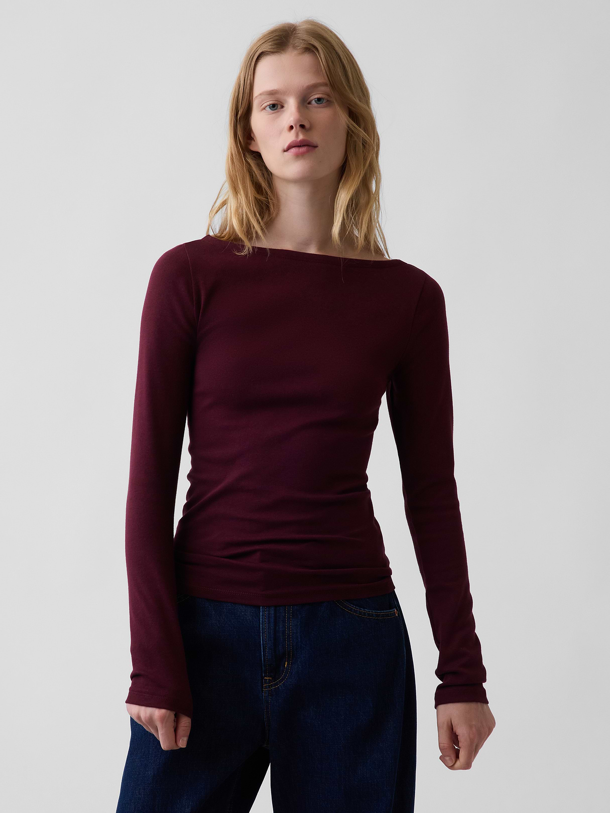 Modern Boatneck T-Shirt - Noir red
