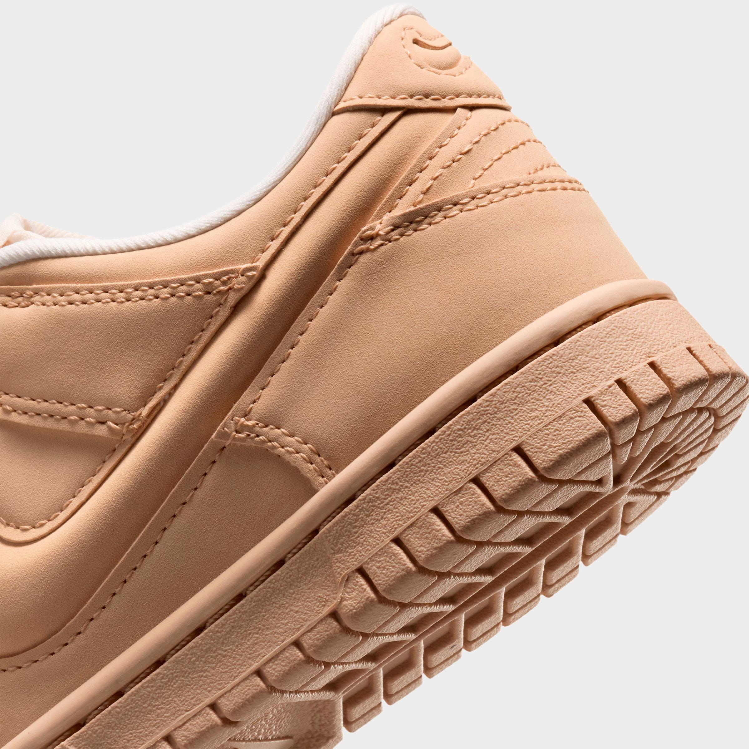 Big Kids' Nithtke Dunk Low LV8 Casual Shoes - Sesame/Pale Ivory/Sesame - Detail shot