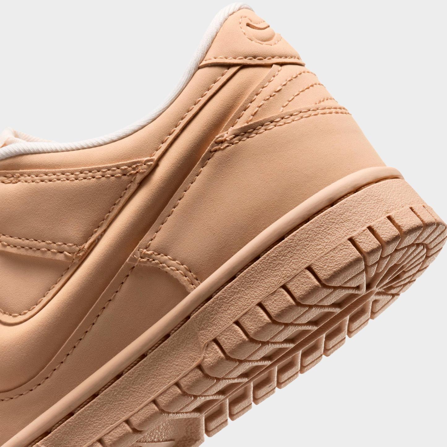 Big Kids' Nithtke Dunk Low LV8 Casual Shoes - Sesame/Pale Ivory/Sesame - Detail shot