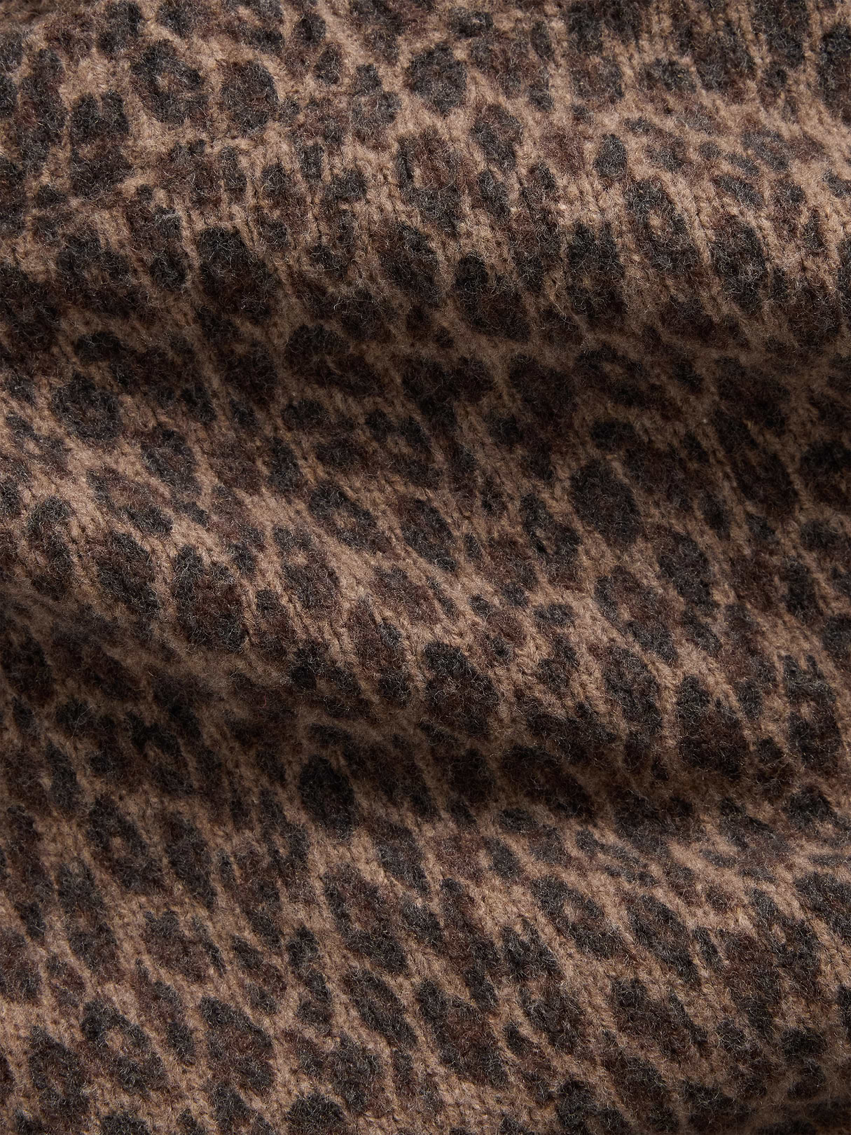 CashSoft Crew Sweater - Brown leopard print