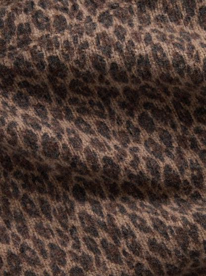 CashSoft Crew Sweater - Brown leopard print