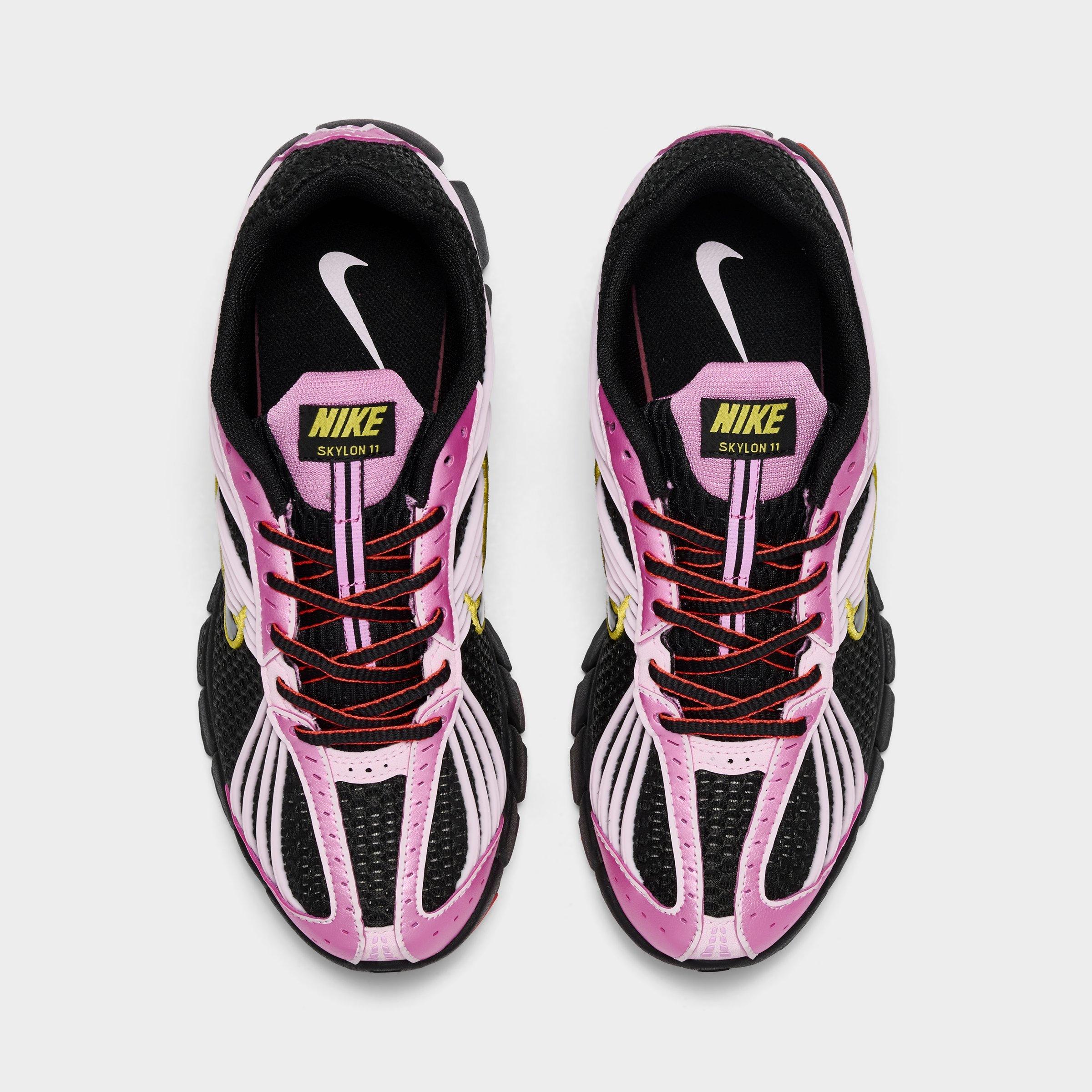 Women's Nithtke Zoom Skylon 11 Casual Shoes - Black/Black/Light Magenta/Pink Foam - Top view