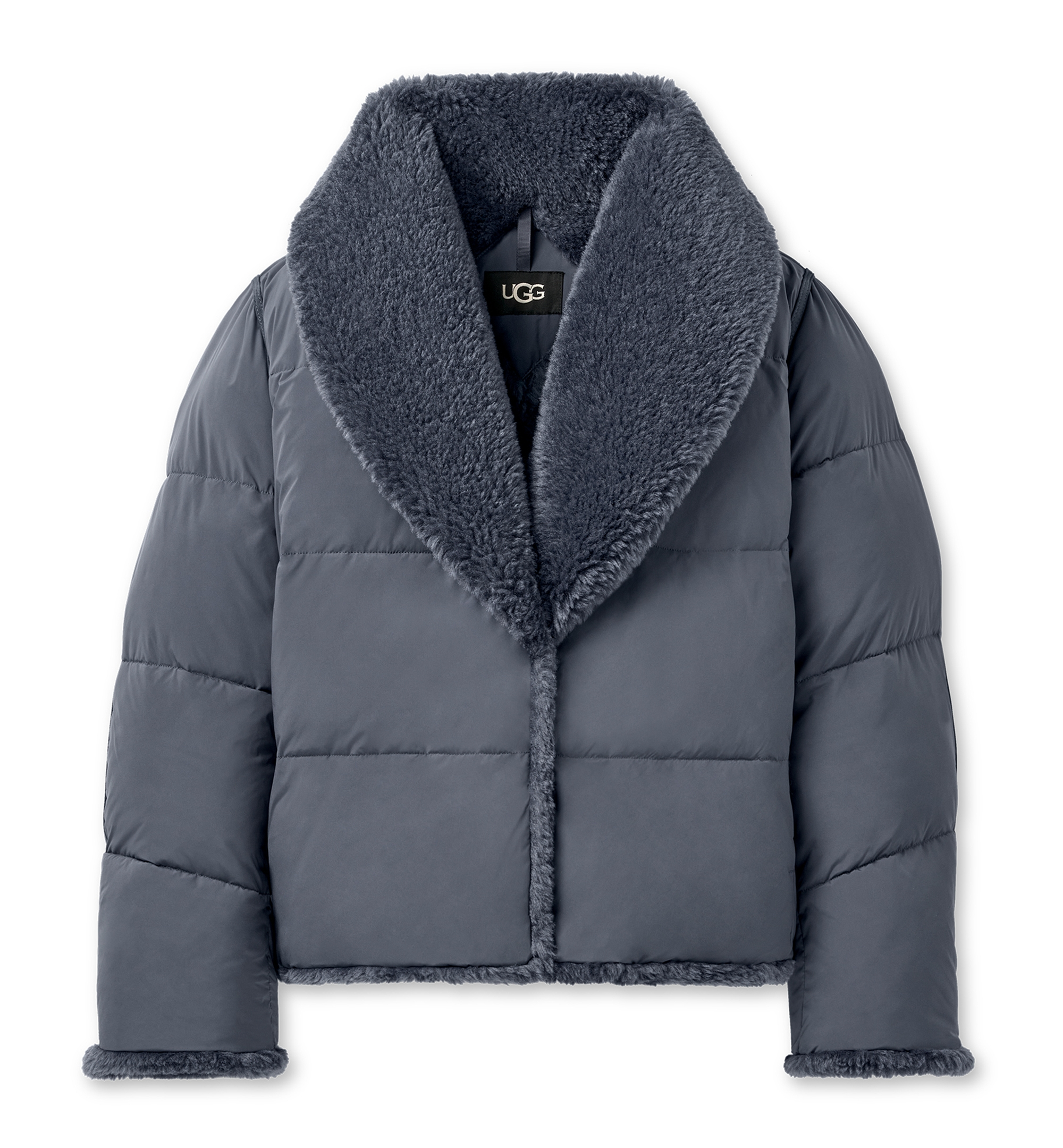 UGG Women's Wylda Oversized-Fit Shawl Collar Puffer Jacket - Eve Blue