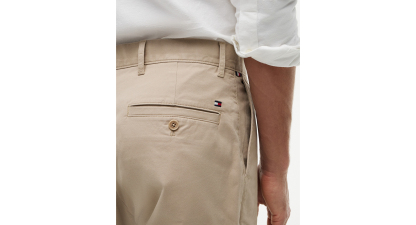 Tommy Hilfiger Men's Regular-Straight Fit Stretch Chino Pants - Batique Khaki