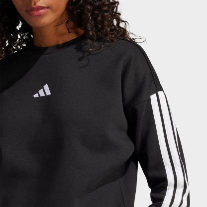 Women's adidas Essentials 3-Stripes Fleece Sweatshirt - Black/White