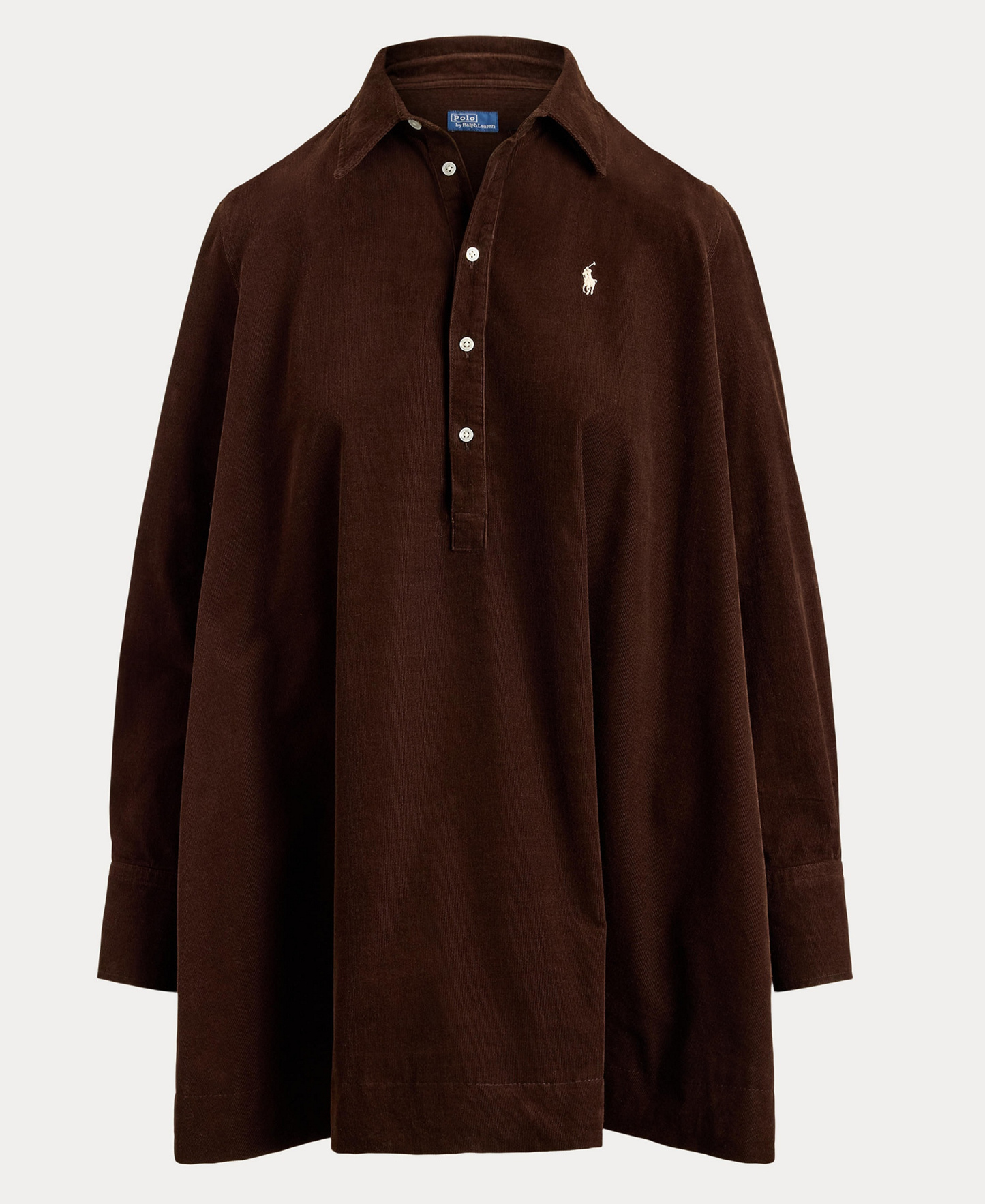 Polo Ralph Lauren Women's Corduroy Pleated Shirt Dress - Brown