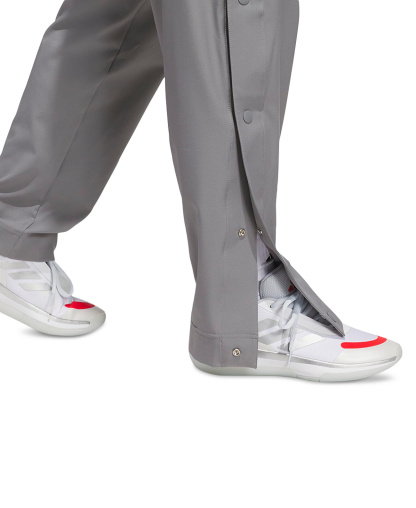 adidas Men's Three-Stripe Woven Snap Pants - Gray