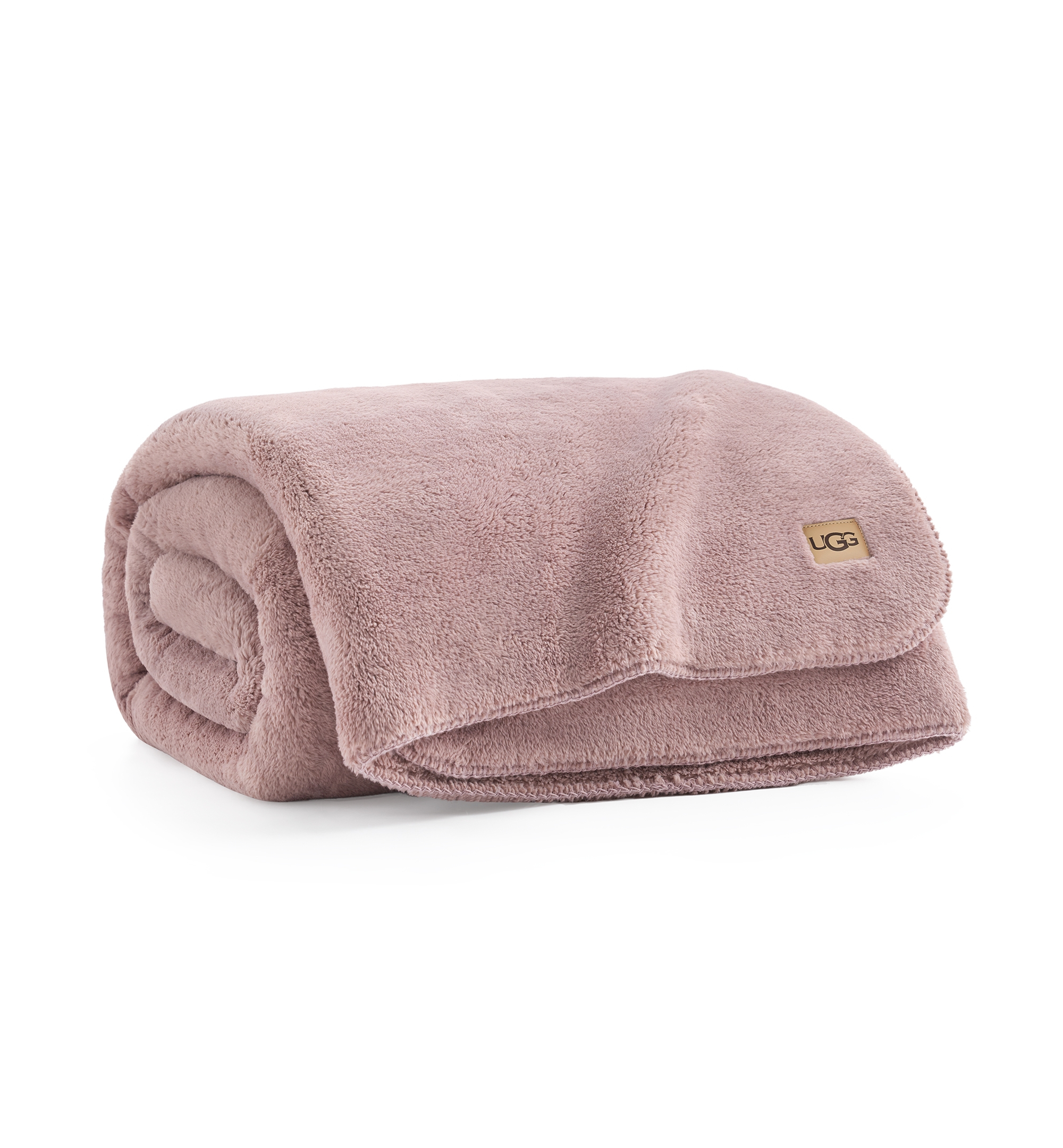 UGG® Saige Plush Throw, 50" x 70" - Rosewood