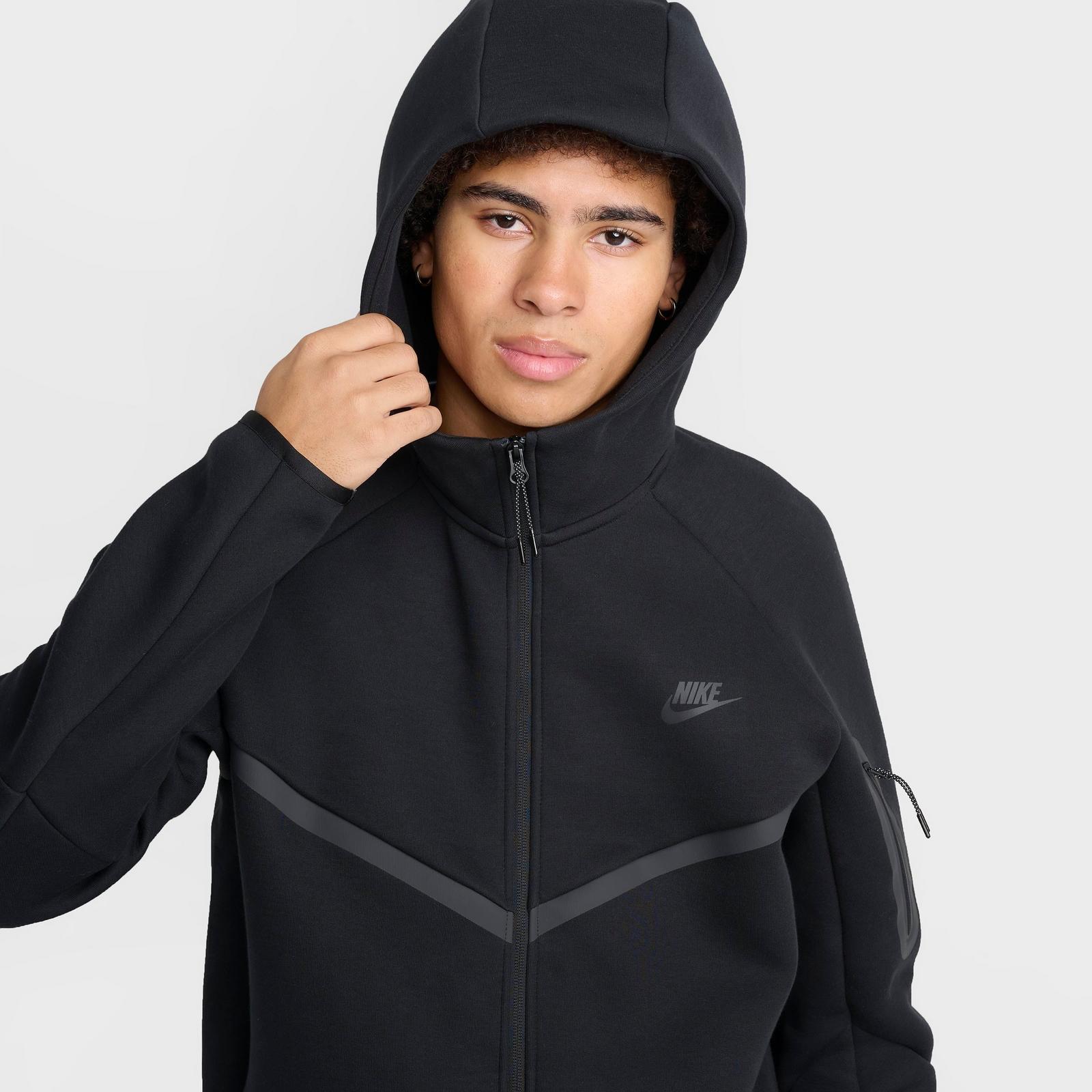 Men's Nike Tech Fleece Windrunner Full-Zip Hoodie - Black/Black (HV0949-010)