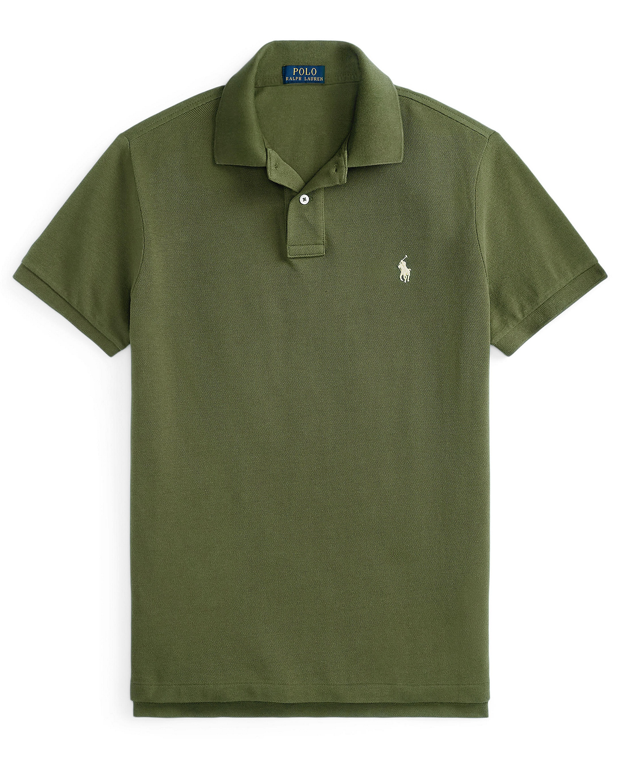 Polo Ralph Lauren Men's Cotton Custom Slim Fit Mesh Polo Shirt - Supply Olive