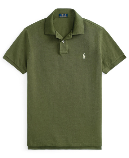 Polo Ralph Lauren Men's Cotton Custom Slim Fit Mesh Polo Shirt - Supply Olive