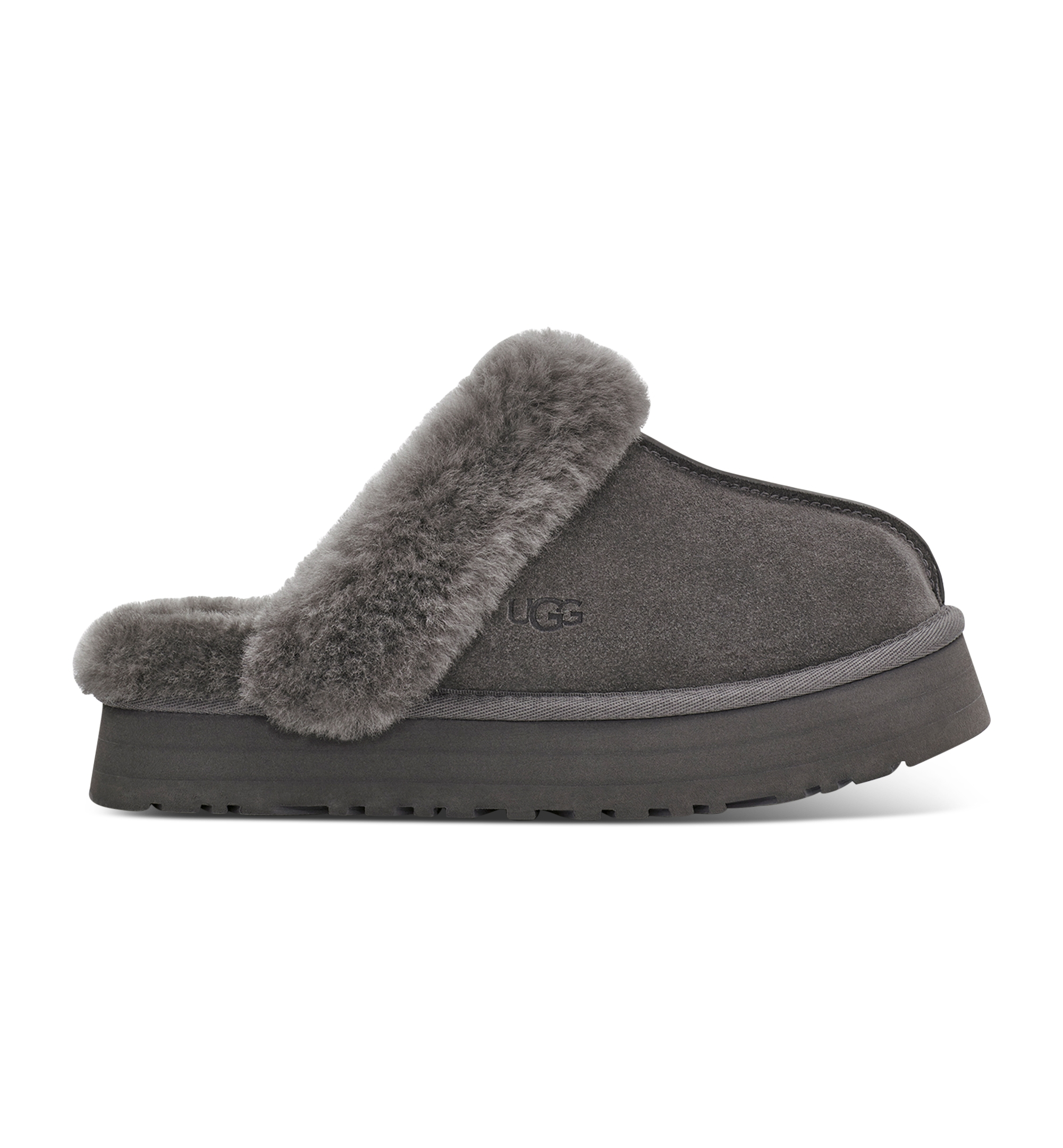 UGG® Women's Disquette Slip-On Clog Slippers - Charcoal