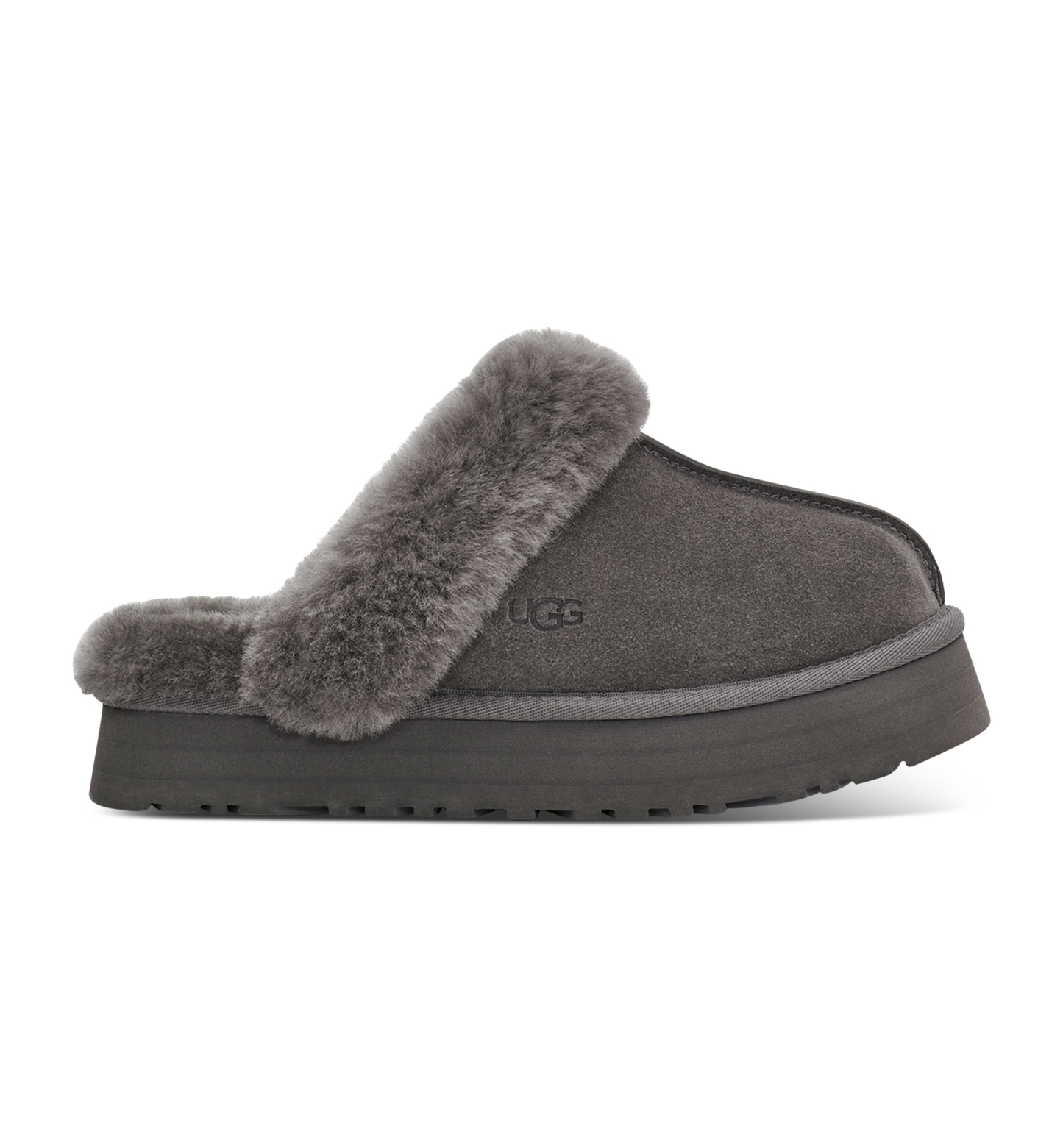 UGG® Women's Disquette Slip-On Clog Slippers - Charcoal