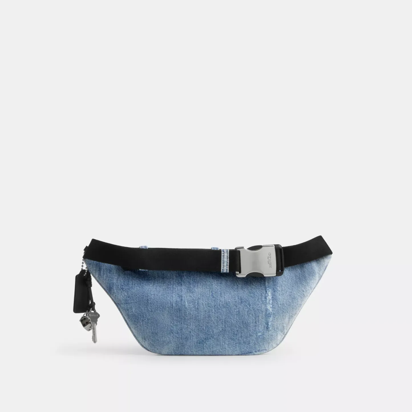 Travis Belt Bag 35 In Loved Denim With Charms - Silver/Light Indigo - view 4