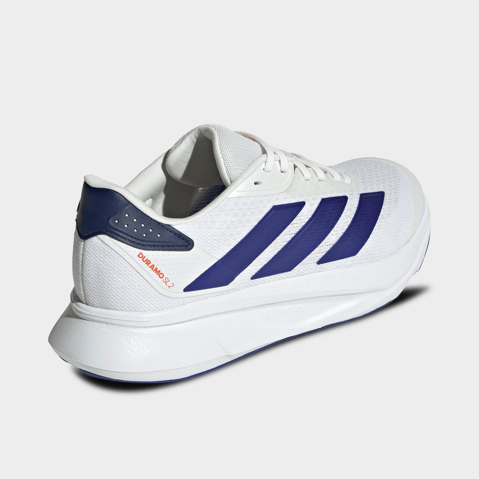 Men's adidas Duramo SL 2.0 Running Shoes - White/Lucid Blue/Dark Blue - view 4
