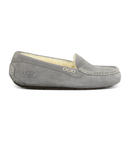 UGG® Women's Ansley Slip On Moccasin Slippers - Light Grey