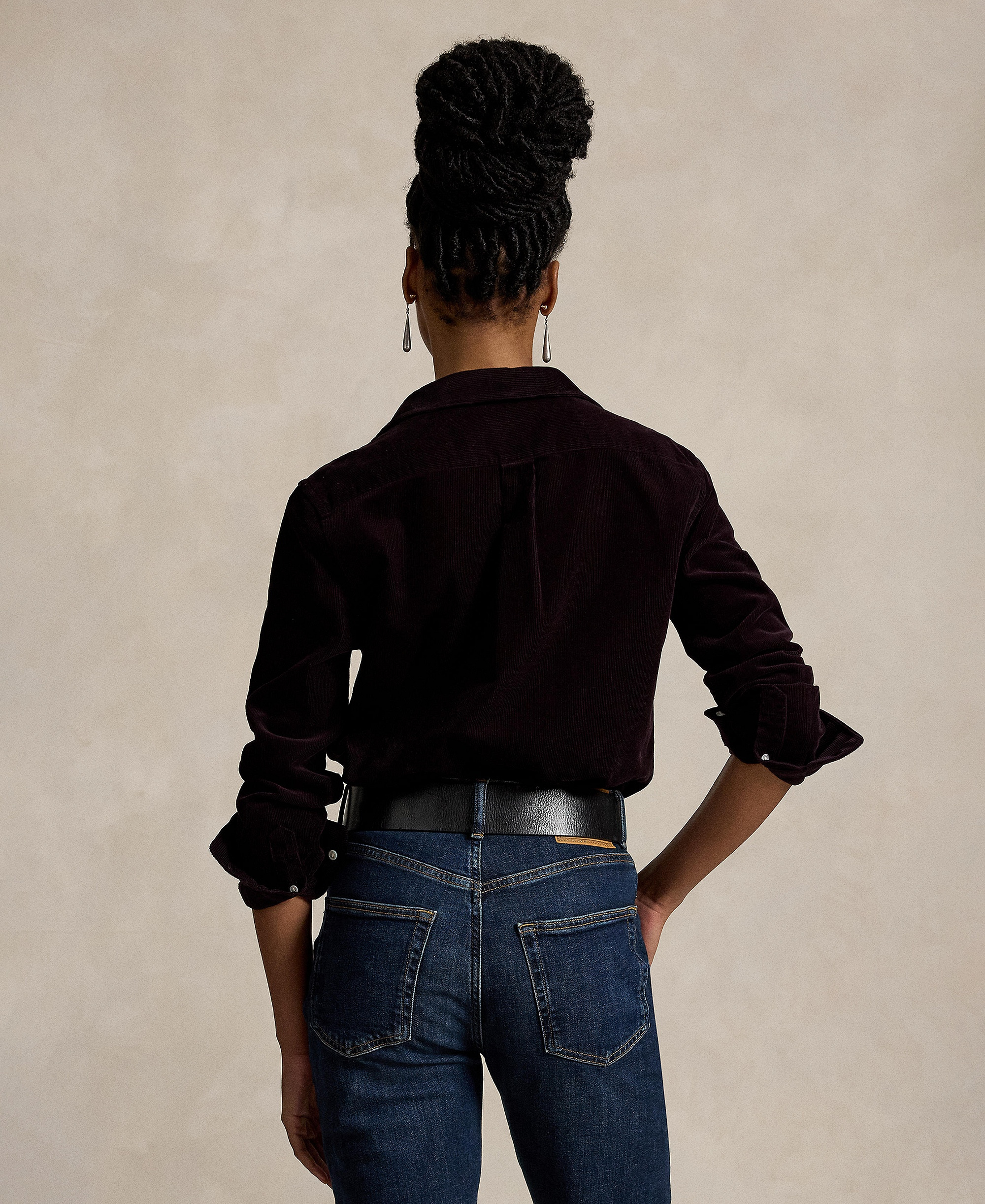 Polo Ralph Lauren Women's Classic-Fit Cotton Corduroy Shirt - Midnight Merlot
