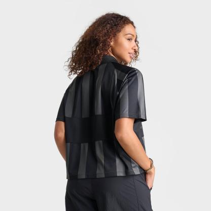 Women's Nike Sportswear Striped Oversized Jersey - Black/Black/Black/Chalk