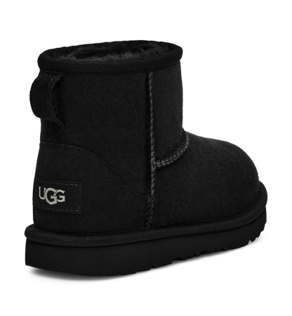 UGG® Toddler Kids Classic Mini II Round Toe Booties - Black