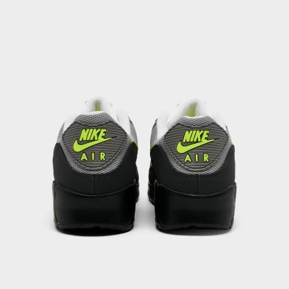 Men's Nike Air Max 90 Casual Shoes - Black/Neon Yellow/Anthracite/Light Charcoal/Pearl Grey/White