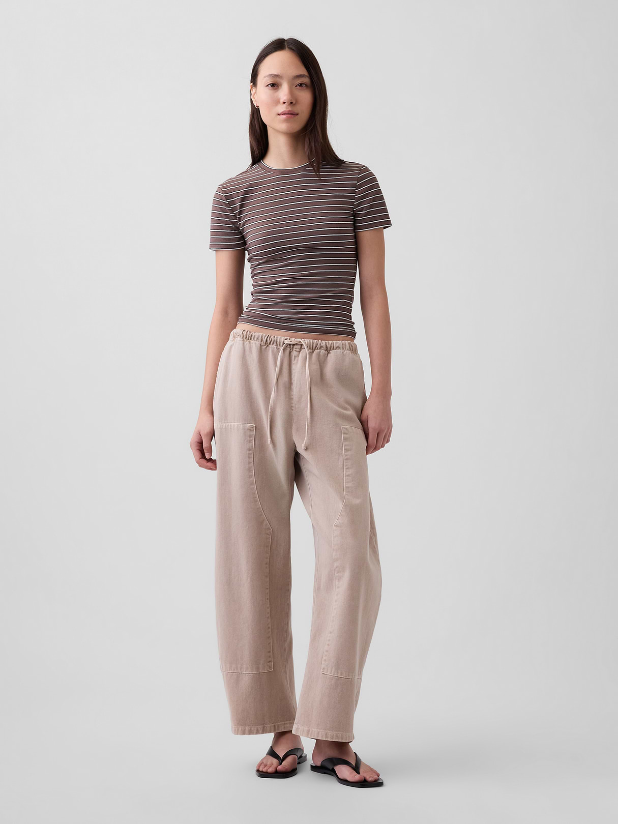 CloseKnit Jersey T-Shirt - Brown stripe