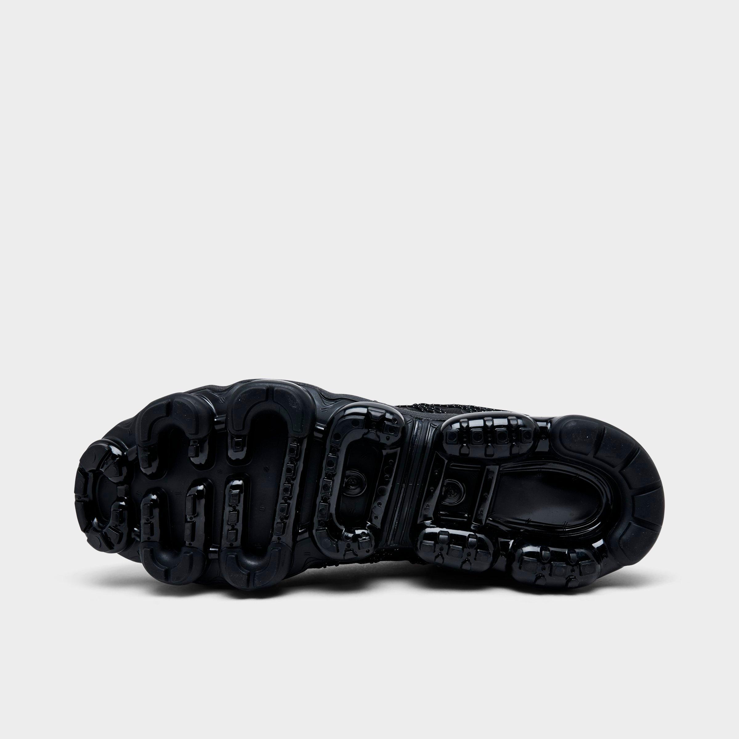 Men's Nithtke Air VaporMax Run Utility Running Shoes - Black/Reflective Silver/Black/Black - Bottom view