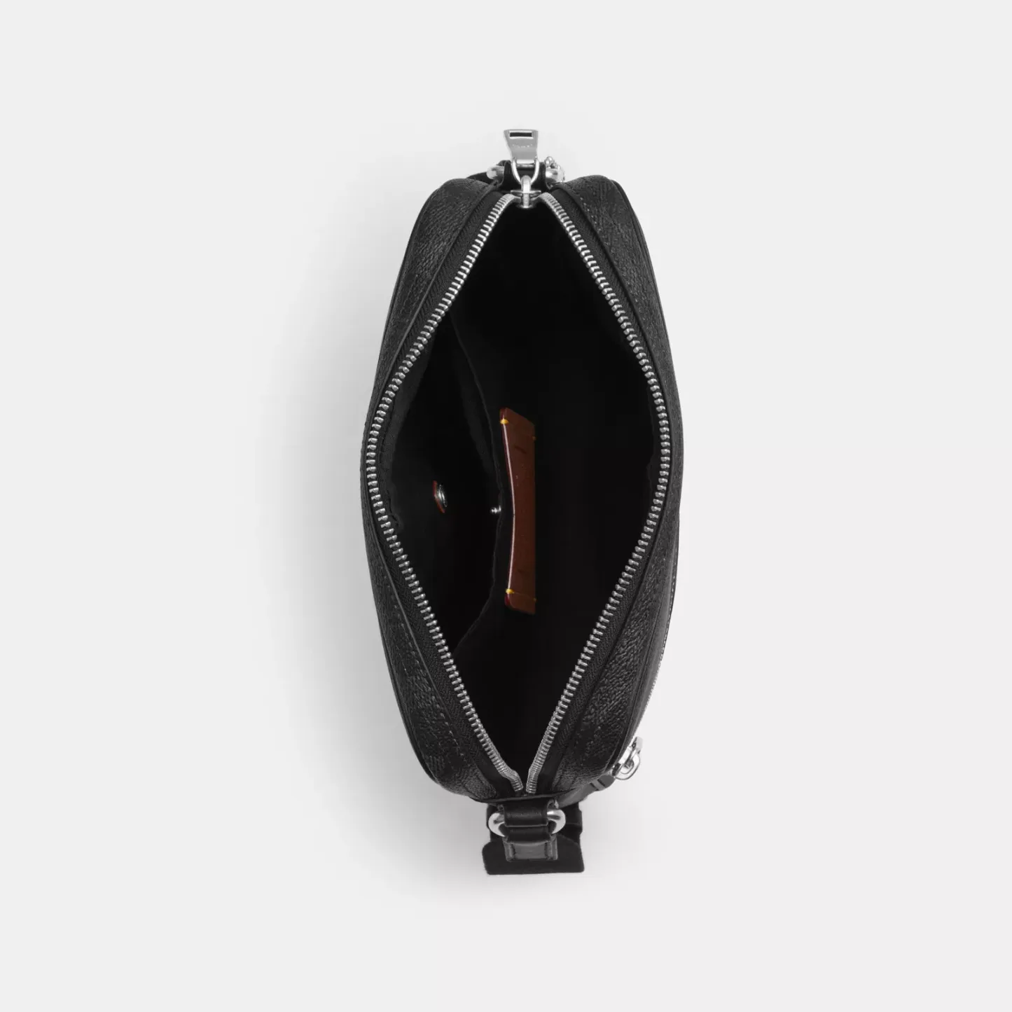 Tristan Crossbody Bag 22 In Signature Canvas - Silver/Black Signature - view 3