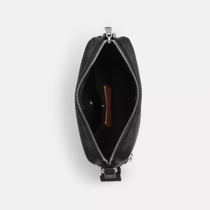 Tristan Crossbody Bag 22 In Signature Canvas - Silver/Black Signature - view 3
