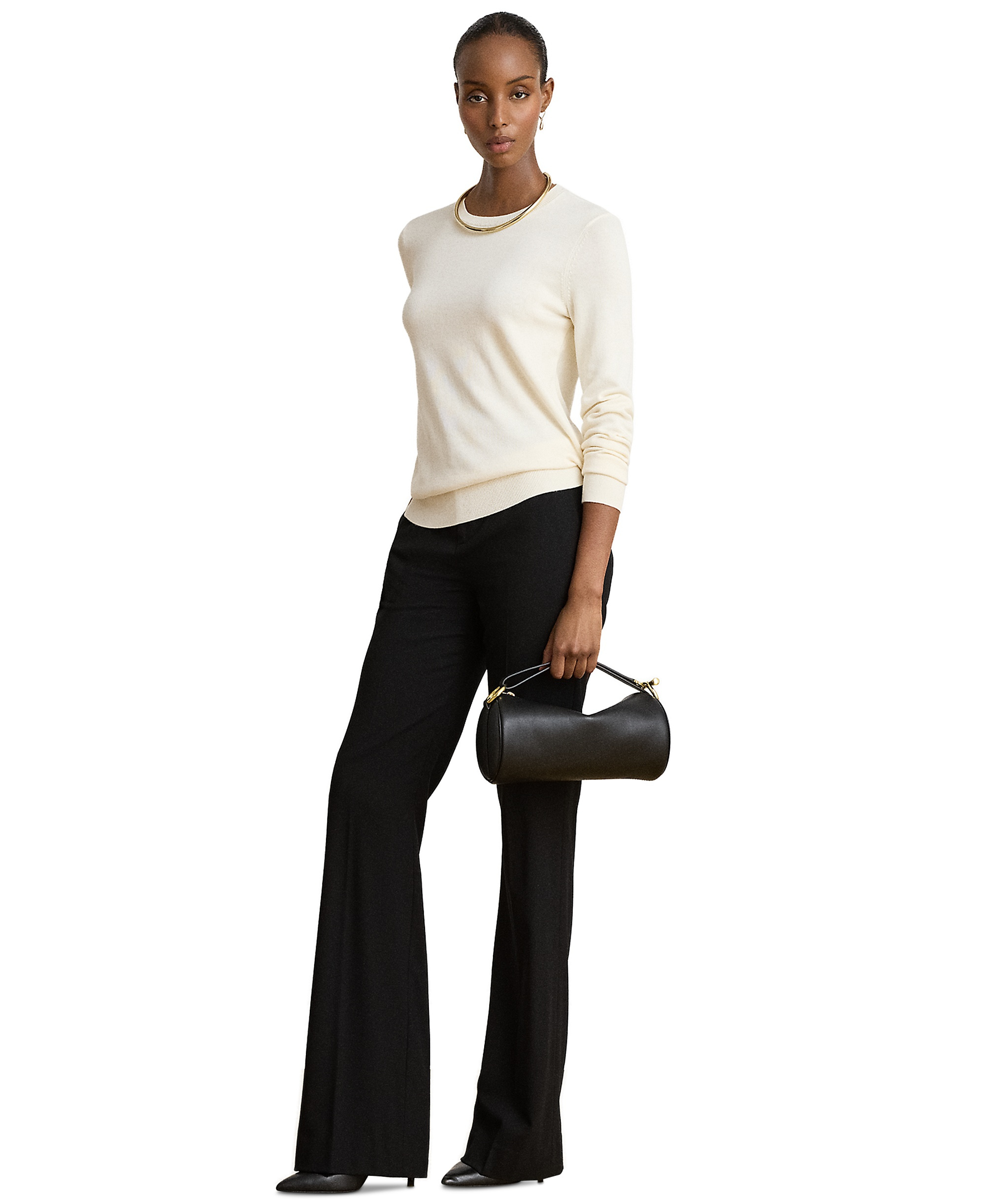 Lauren Ralph Lauren Women's Long-Sleeve Crewneck Sweater - Mascarpone Cream