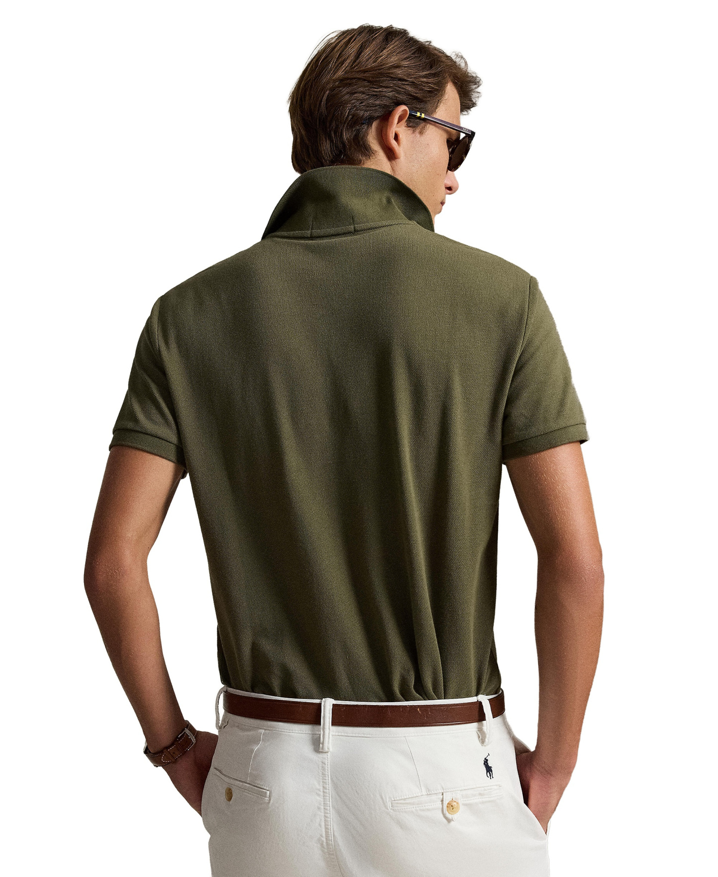 Polo Ralph Lauren Men's Custom Slim-Fit Mesh Polo Shirt - Canopy Olive