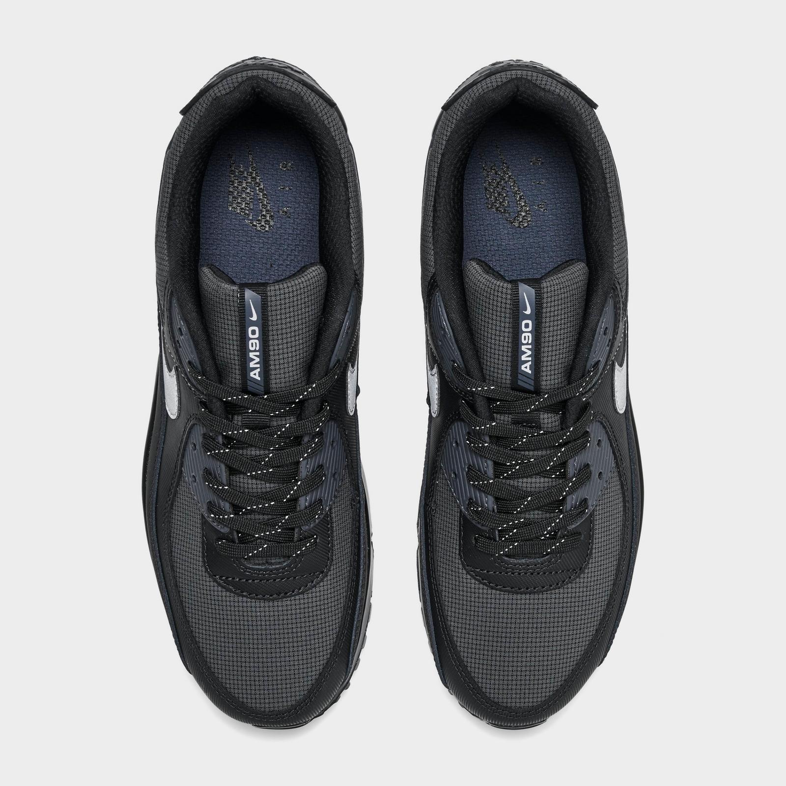 Men's Nike Air Max 90 Casual Shoes - Black/Reflective Silver/Anthracite (IQ0291-010)