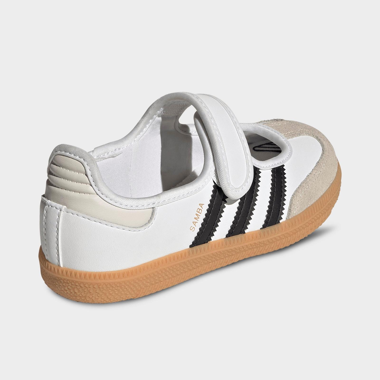 Girls' Little Kids' adidas Originals Samba Jane Casual Shoes - Cloud White/Core Black/Gum - view 4