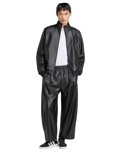 adidas Stadium Faux Leather Jacket - Black