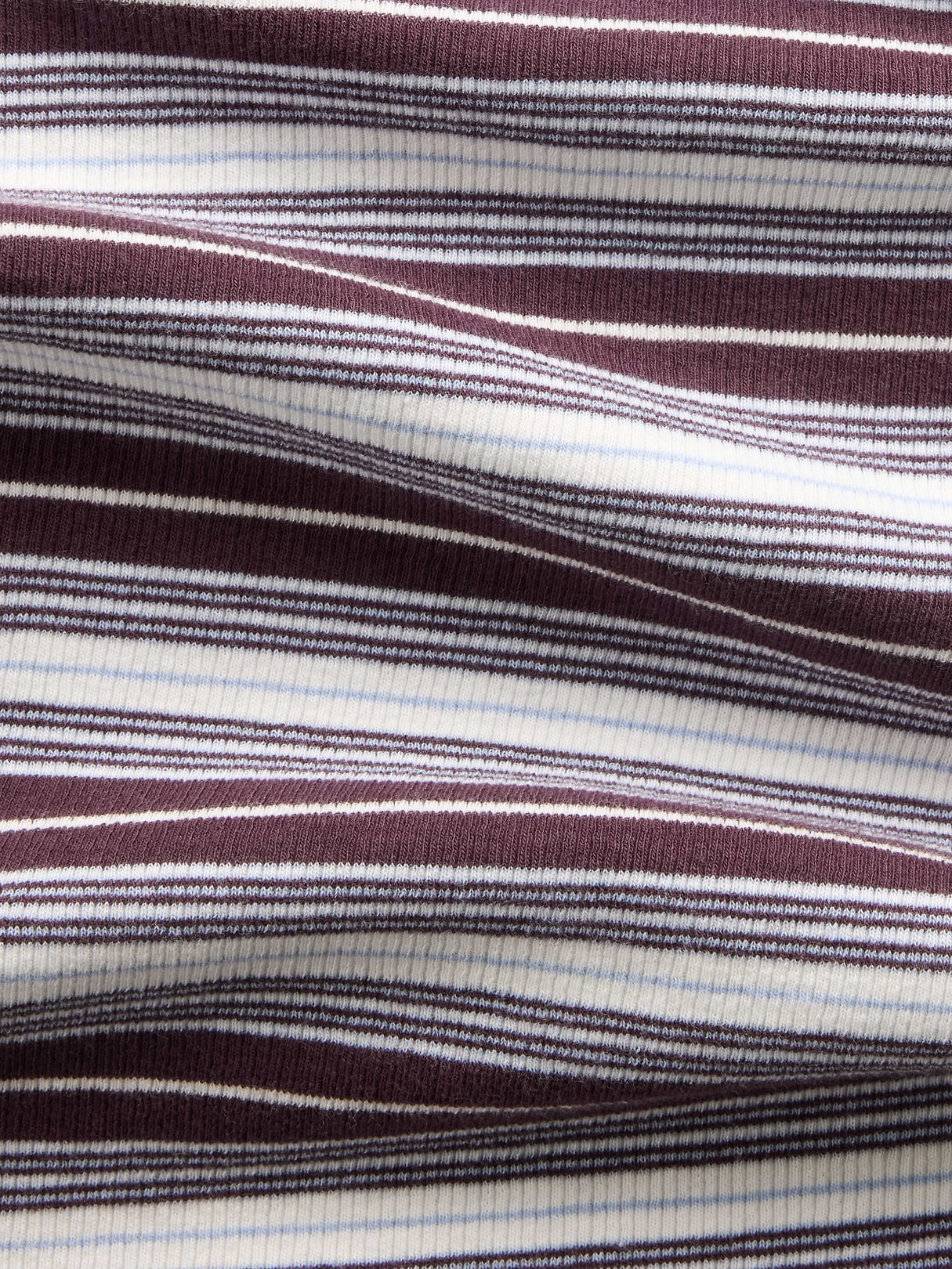 Modern Rib T-Shirt - Purple burgundy & blue stripe