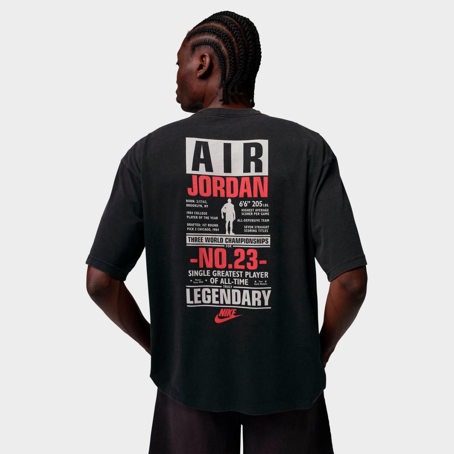 Men's Jordan Flight Reissued Legend T-Shirt - Black/University Red - view 2