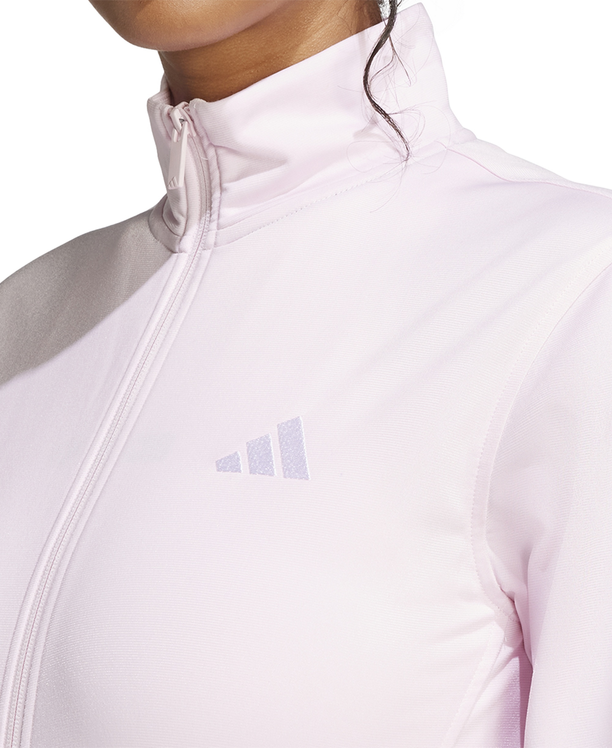 adidas Women's Tricot 3-Stripes Track Jacket - Clear Pink