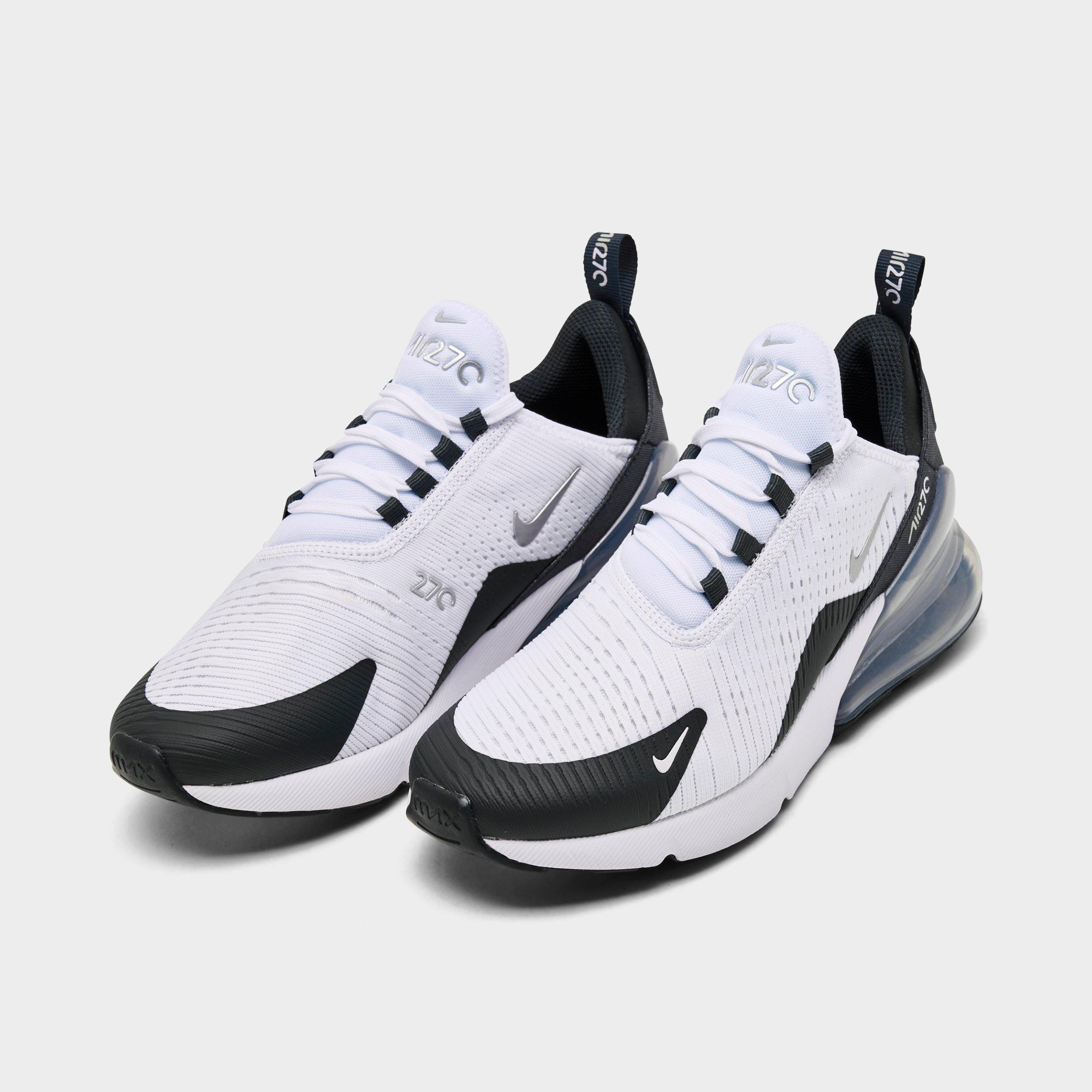 Women's Nithtke Air Max 270 Casual Shoes - Part 1 - White/Seaweed/Metallic Silver - Both shoes facing left