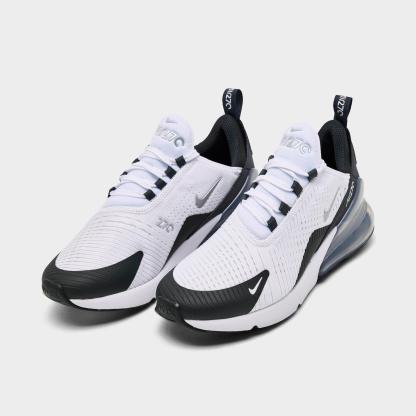 Women's Nithtke Air Max 270 Casual Shoes - Part 1 - White/Seaweed/Metallic Silver - Both shoes facing left