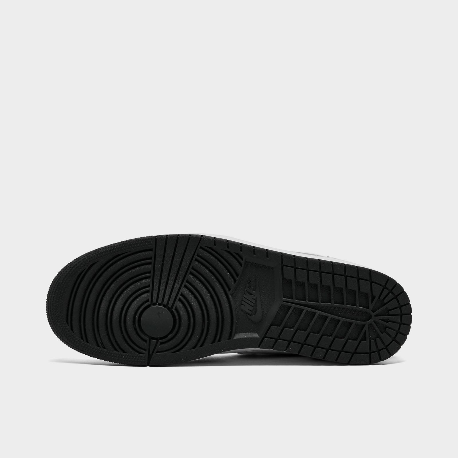 Men's Air Jordan Retro 1 Low Casual Shoes - Black/Particle Grey/White - view 6