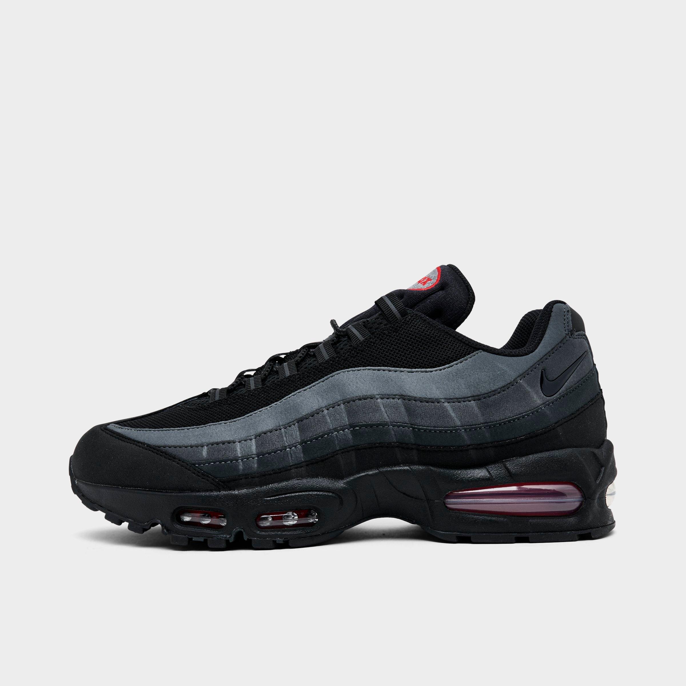 Men's Nithtke Air Max 95 Big Bubble Scorpion Casual Shoes - Part 3 - Black/Anthracite/Dark Smoke Grey/Black - Left shoe facing left. Outside of the shoe.