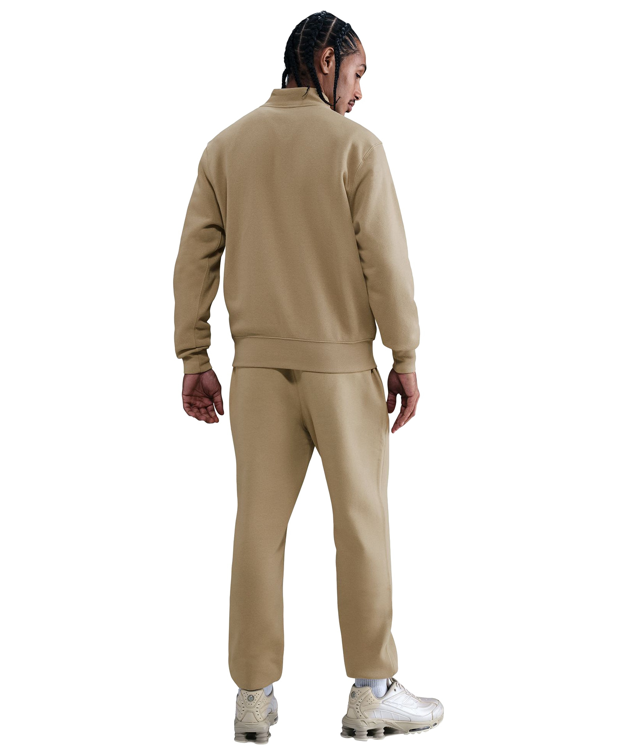Nike Men's Sportswear Club Half-Zip Fleece Sweatshirt - Parachute Beige/White
