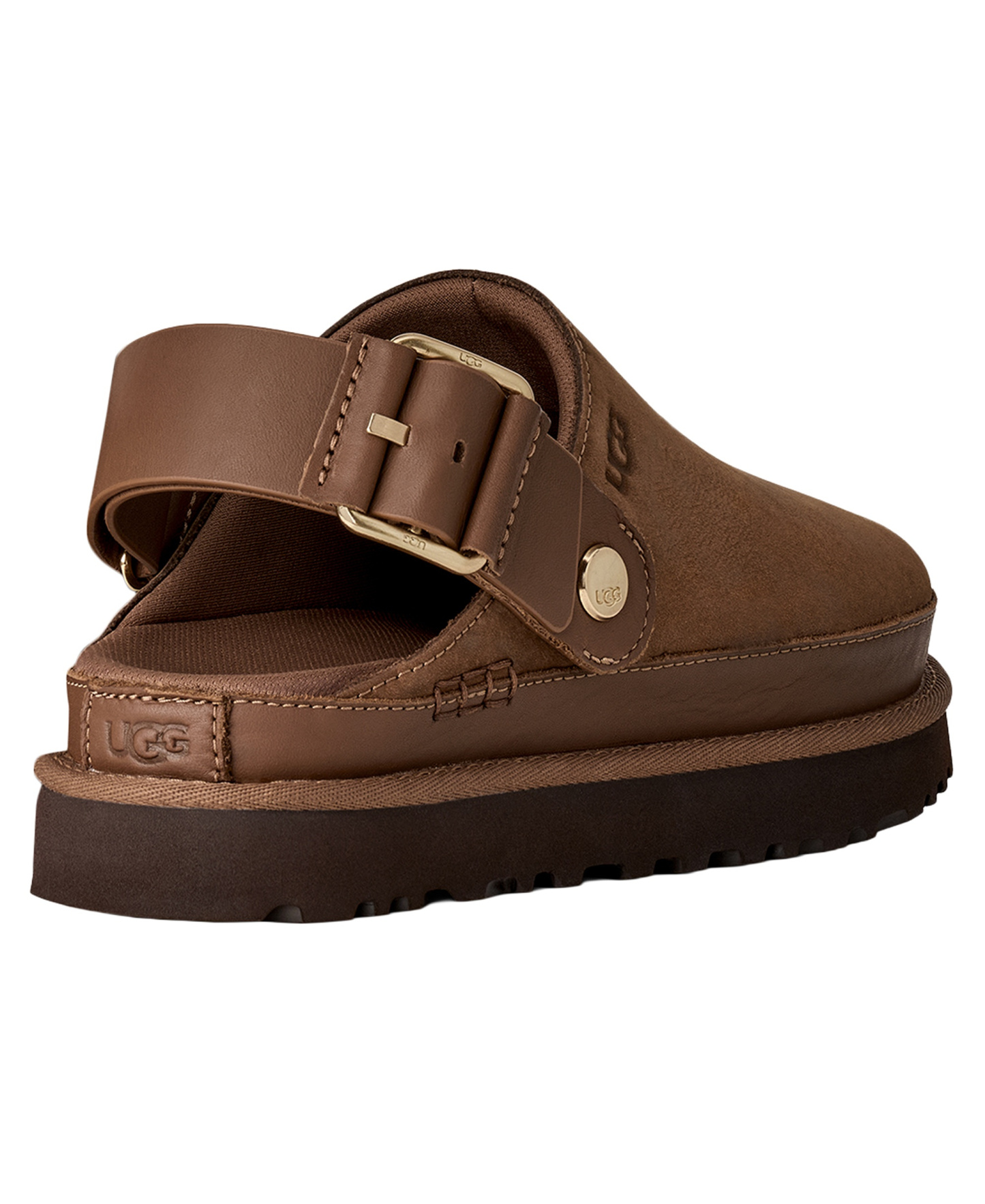 UGG® Women's Goldenstar Villa Round Toe Clogs - Dark Chestnut