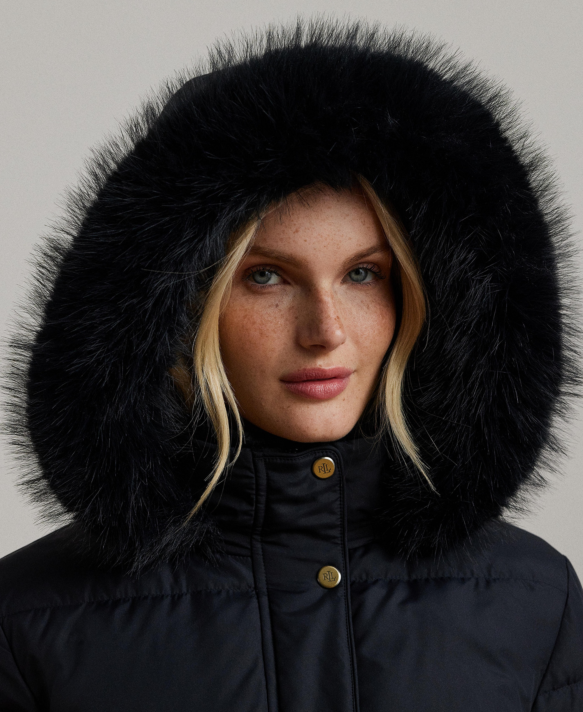 Lauren Ralph Lauren Women's Faux-Fur Hooded Puffer Coat - Dark Navy