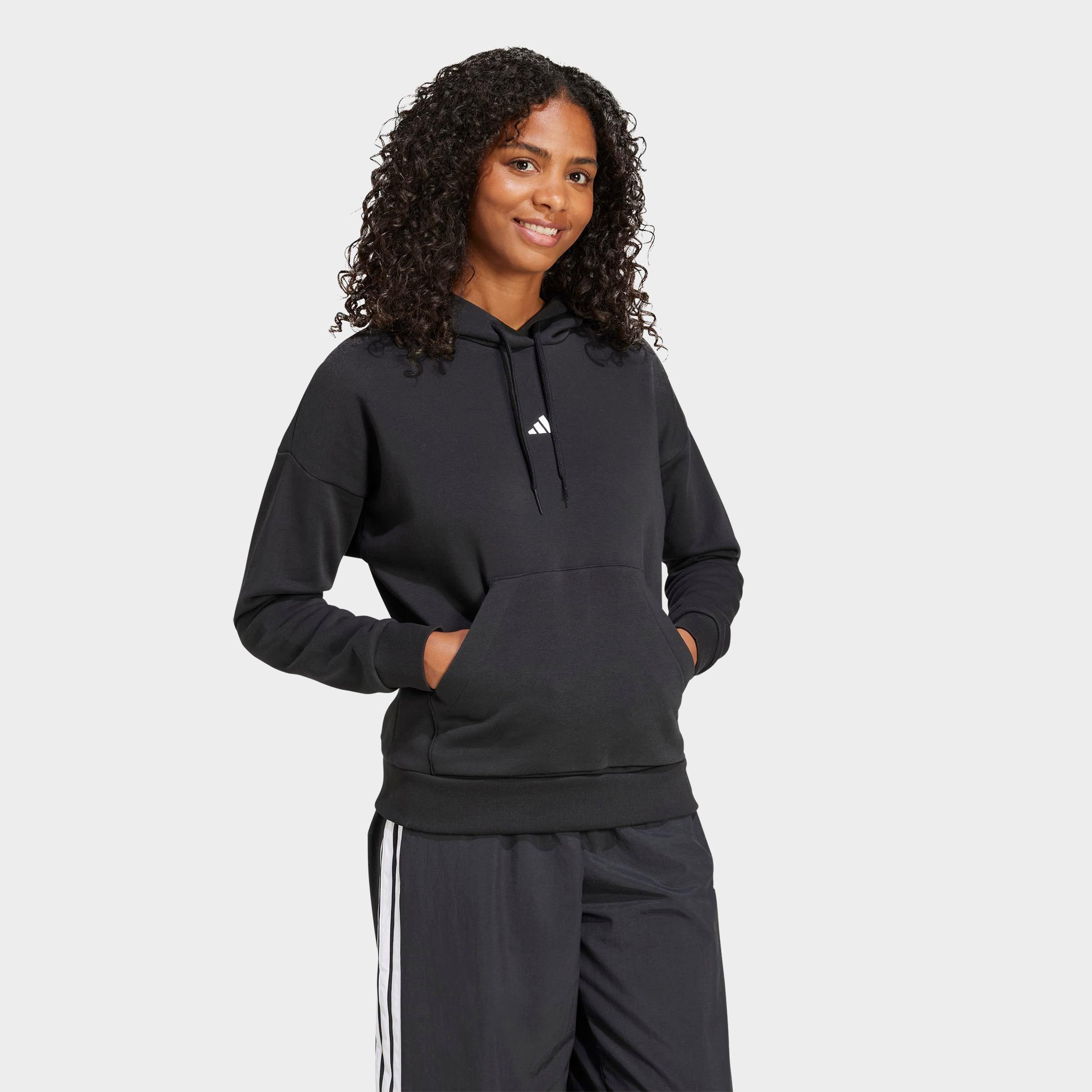Women's adidas Sportswear Essentials Small Logo Feel Cozy Hoodie - Black/White