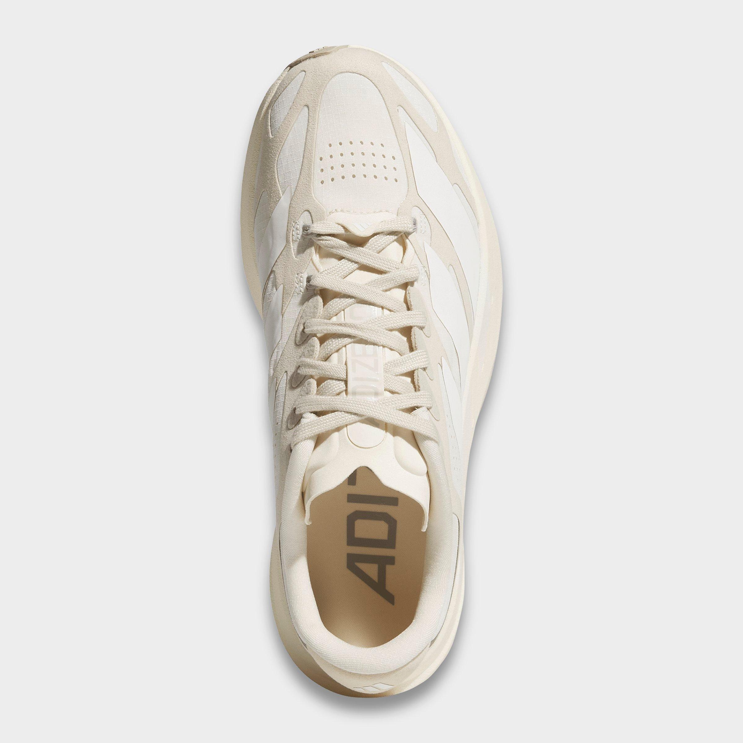 Women's adidas Adizero EVO SL Exo Running Shoes - Part 1 - Wonder White/Cloud White/Crystal Linen - Top view
