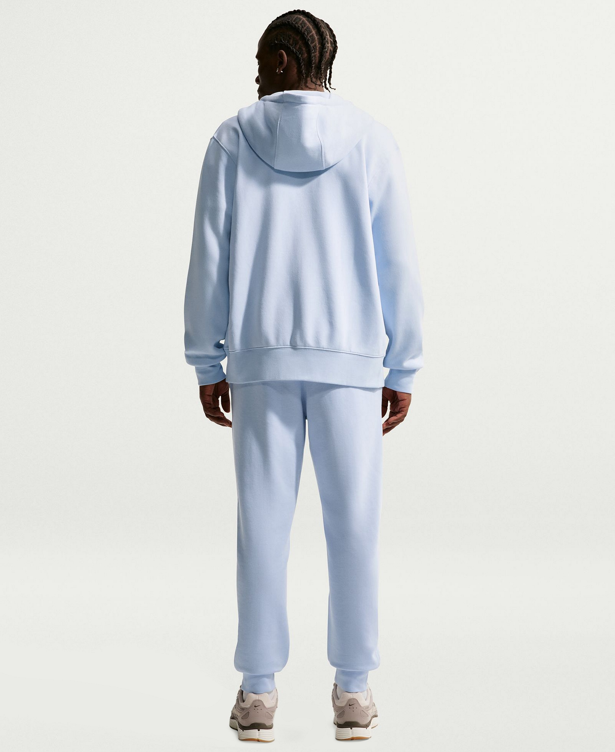 Nike Men's Full-Zip Fleece Regular-Fit Hoodie - Hydrogen Blue/White
