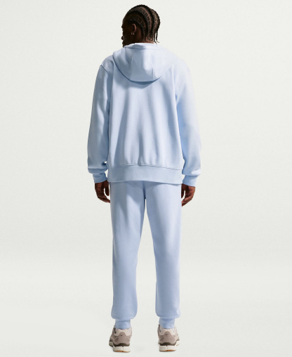 Nike Men's Full-Zip Fleece Regular-Fit Hoodie - Hydrogen Blue/White