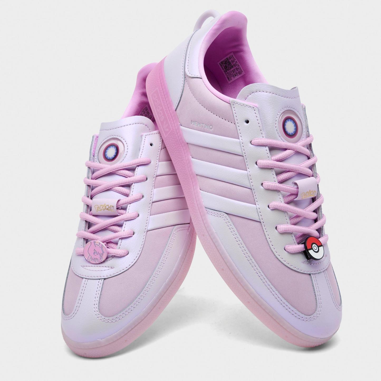 Men's adidas Originals x Pokémon Handball Spezial Mewtwo Casual Shoes - Ice Lavender/Ice Lavender/Bliss Lilac - Detail shot
